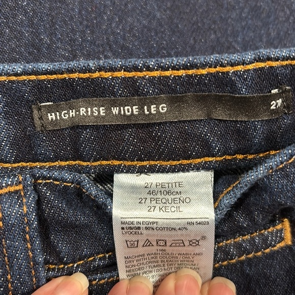 Banana Republic high rise wide leg dark wash jean size 27p - Picture 6 of 9